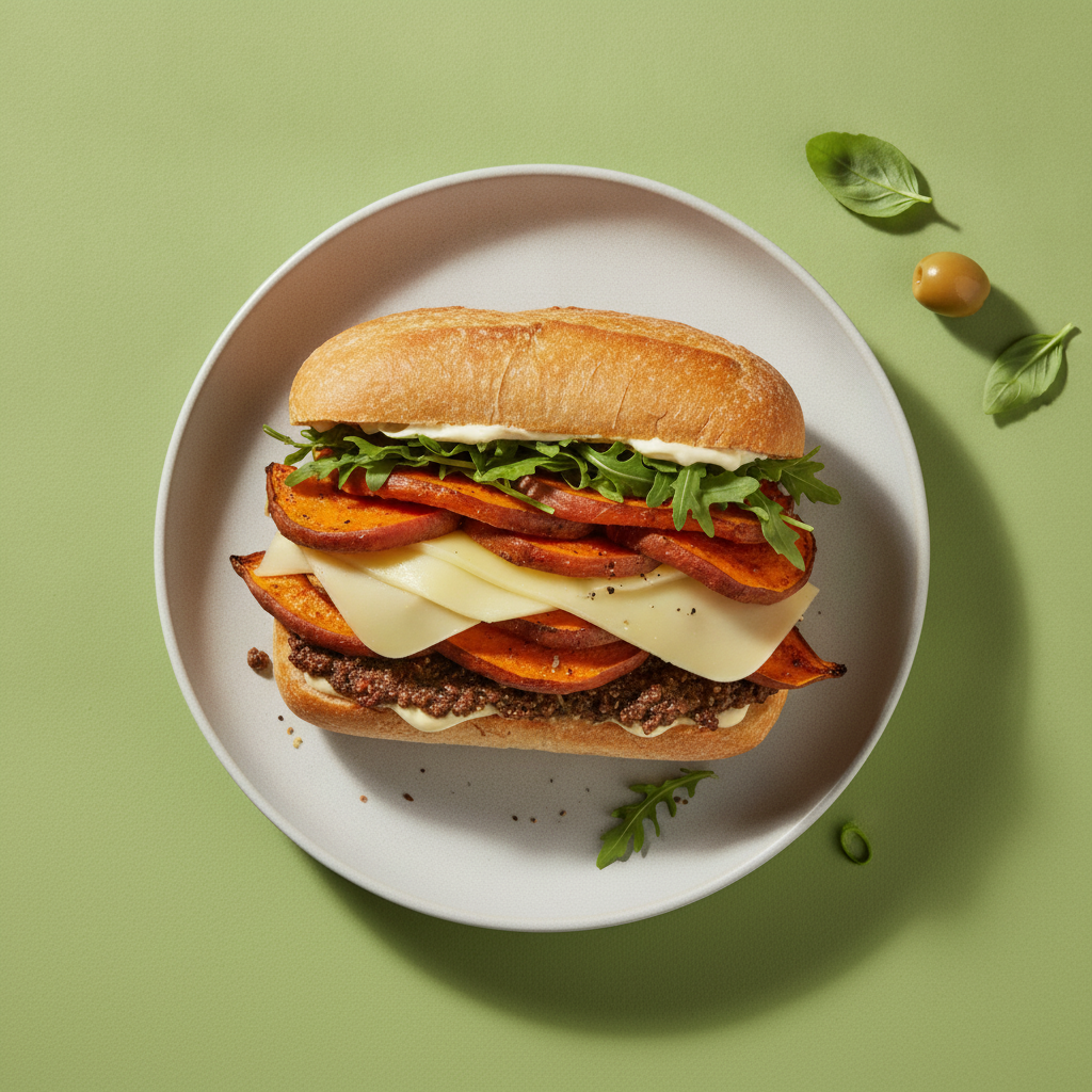 The Vegitalian-Inspired Sweet Potato & Provolone Hero