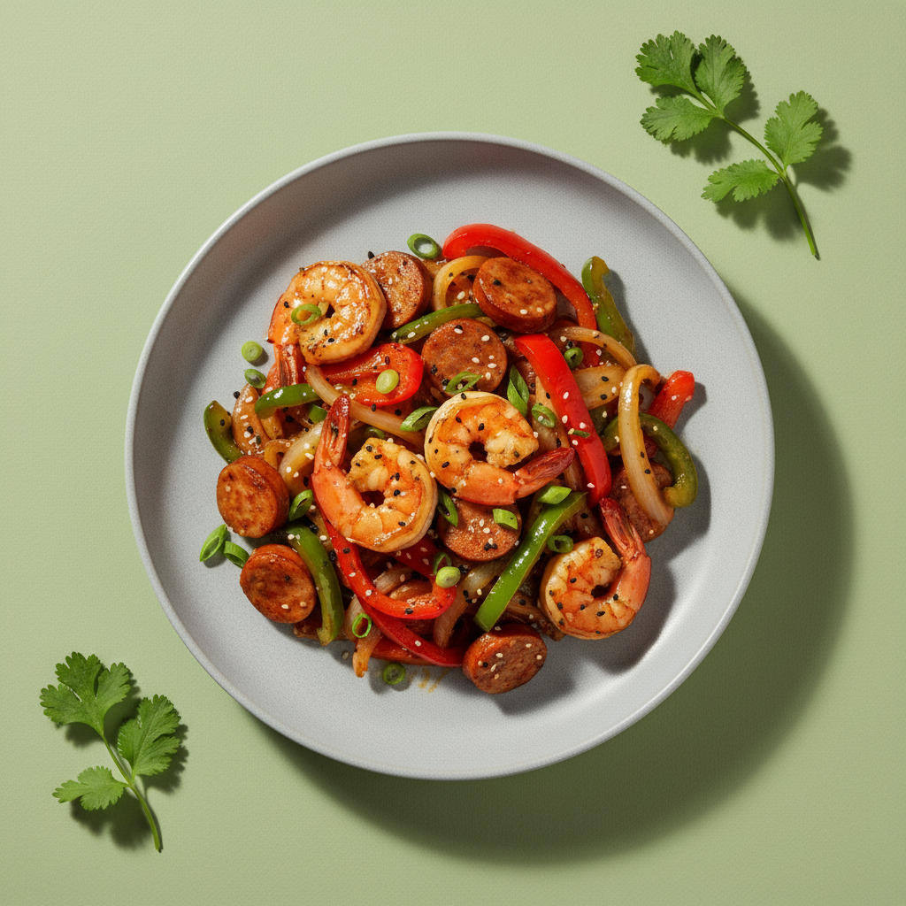 Quick Shrimp and Sausage Stir-Fry