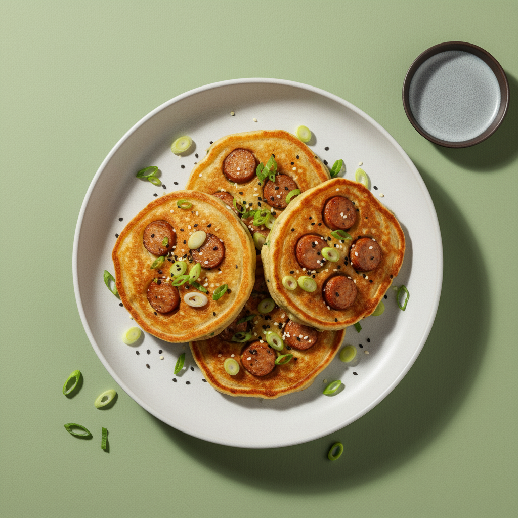 Savory Scallion and Sausage Pancakes