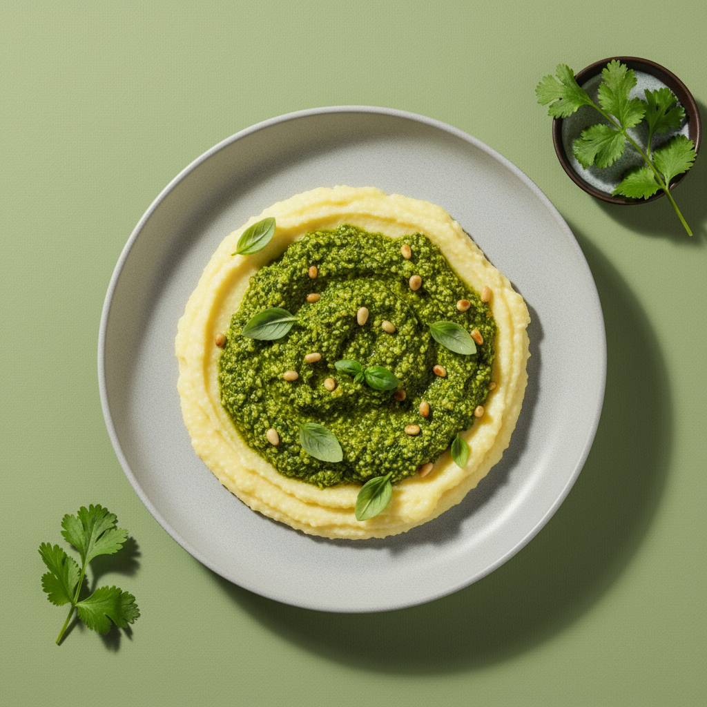 Vegan Polenta with Pesto (Variation)