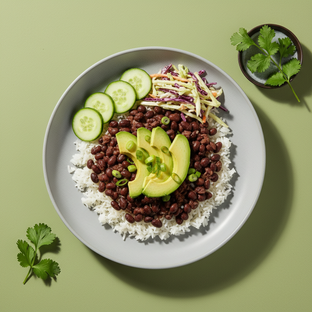 Speedy Black Bean Rice Bowl