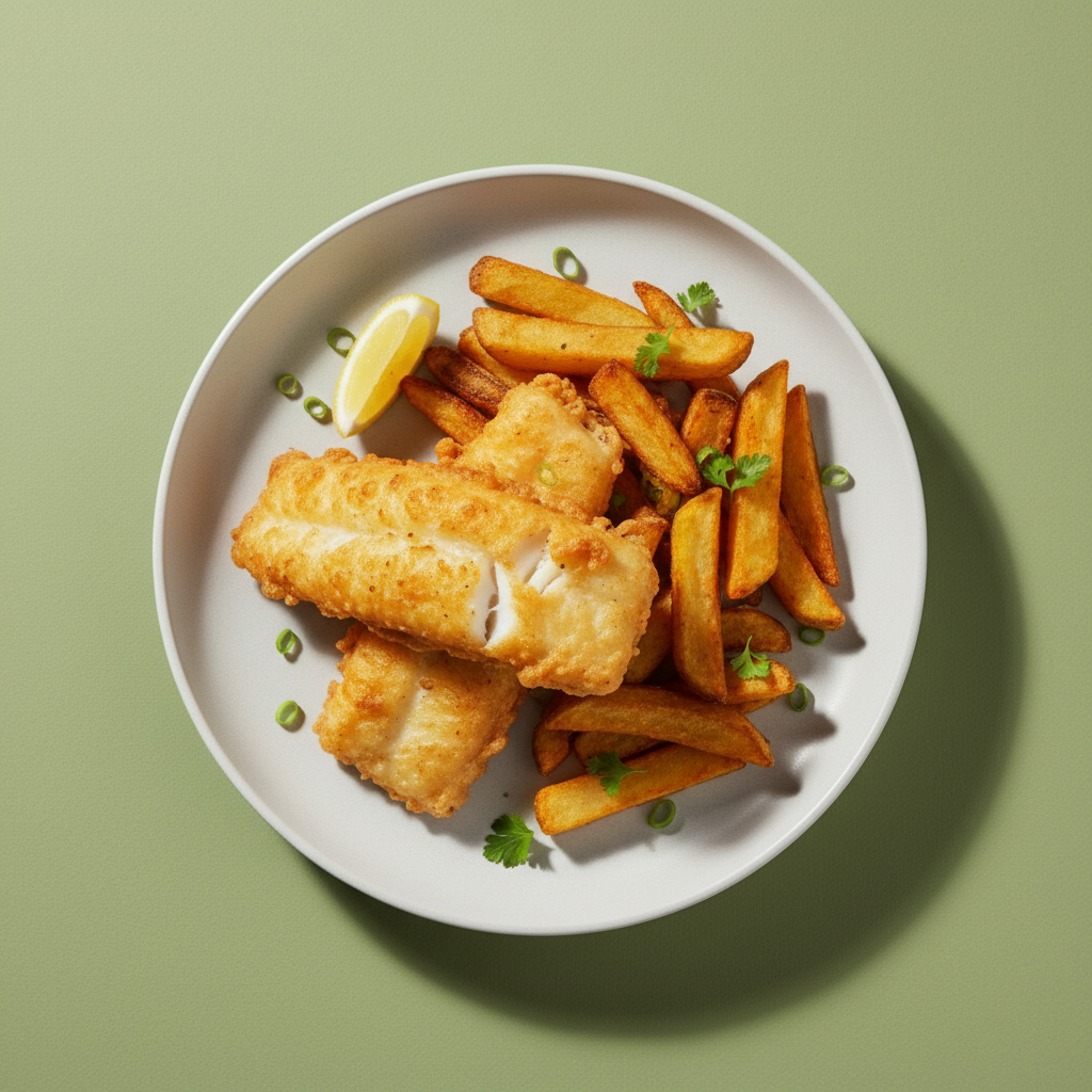 Crispy Beer-Battered Cod with Hand-Cut Chips