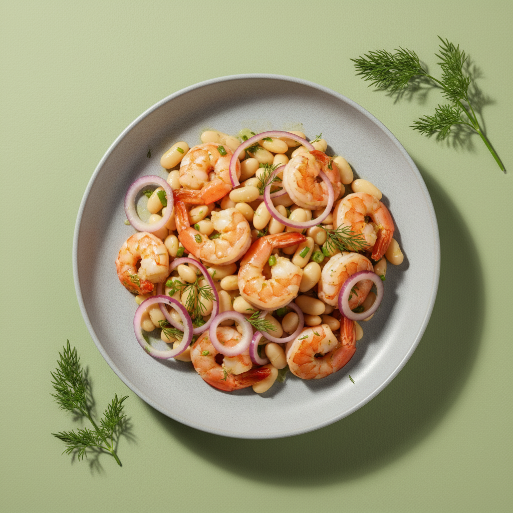Shrimp and White Bean Salad with Lemon-Dill Vinaigrette