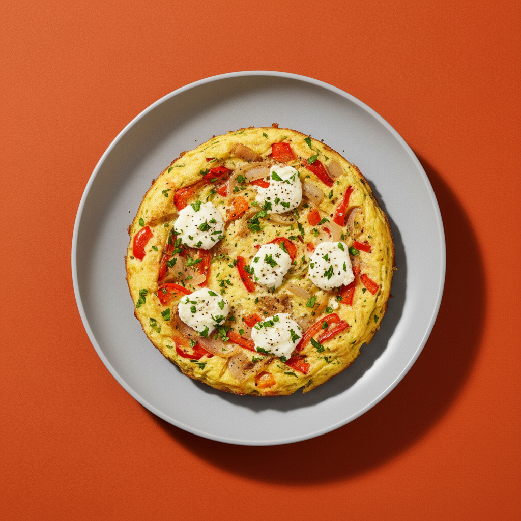 Quick Fall Vegetable & Goat Cheese Frittata