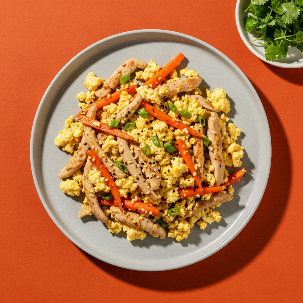 Autumn Ginger-Garlic Chicken & Egg Snack Bowls