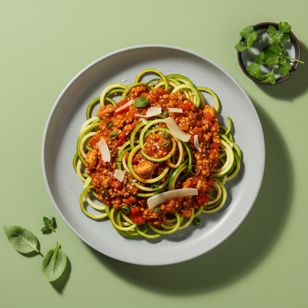 Speedy Chicken Ragu with Zucchini Noodles